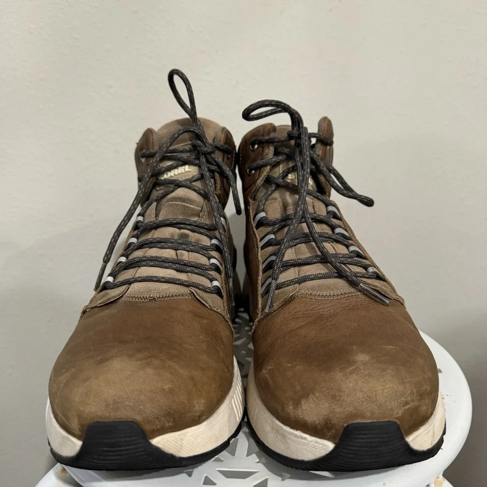 Sorel Mac Hill Mid Mens Size 11 Brown Outdoor Leather Waterproof Boots